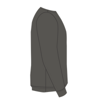 New Era French Terry Crew, Graphite, Right Sleeve view