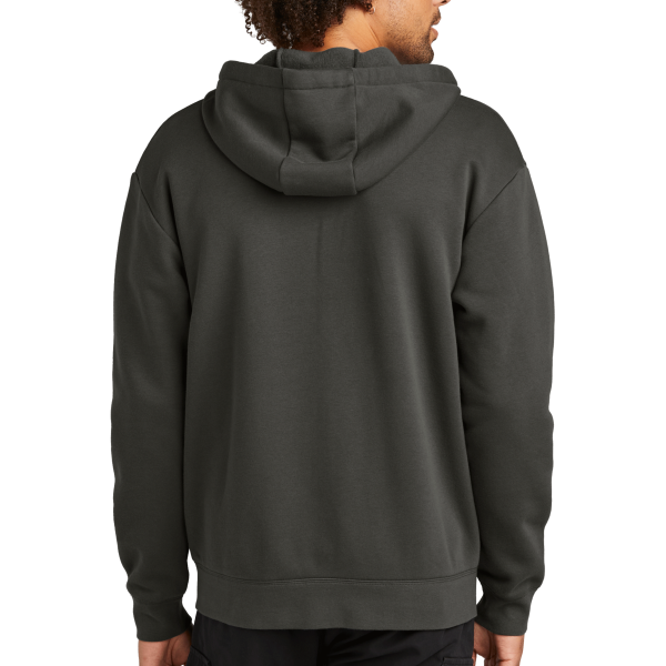New Era Heritage Fleece Full Zip Hoodie, Graphite, Back view
