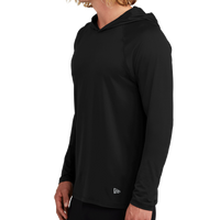 New Era Power Long Sleeve Hoodie, Black, Left Sleeve view