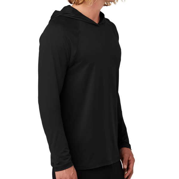 New Era Power Long Sleeve Hoodie, Black, Right Sleeve view