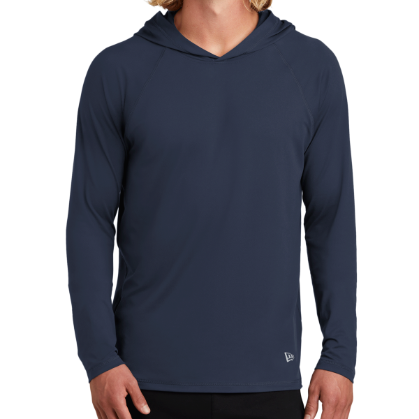 New Era Power Long Sleeve Hoodie, True Navy, Front view
