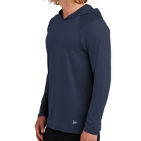 New Era Power Long Sleeve Hoodie, True Navy, Left Sleeve view