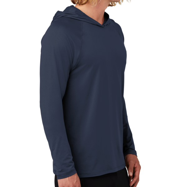 New Era Power Long Sleeve Hoodie, True Navy, Right Sleeve view