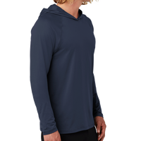 New Era Power Long Sleeve Hoodie, True Navy, Right Sleeve view