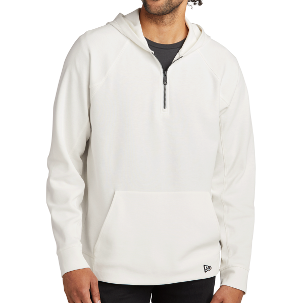 New Era STS 1/4 Zip Hoodie, Fan White, Front view