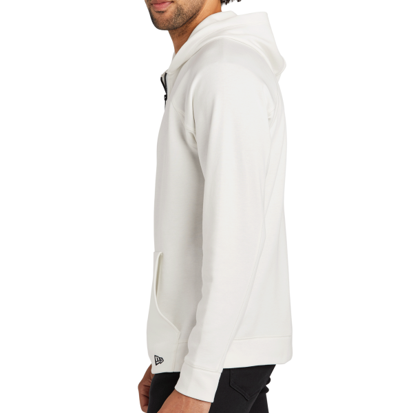 New Era STS 1/4 Zip Hoodie, Fan White, Left Sleeve view