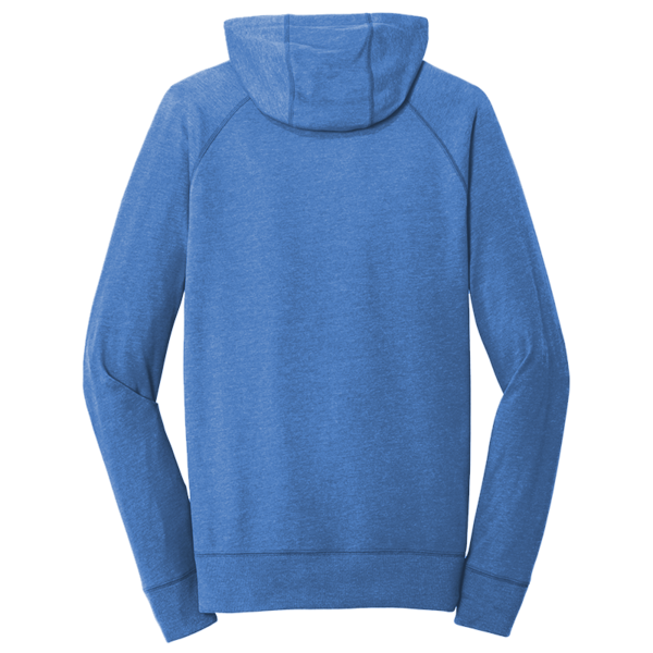 New Era Sueded Cotton Blend Full Zip Hoodie, Royal Heather, Back view