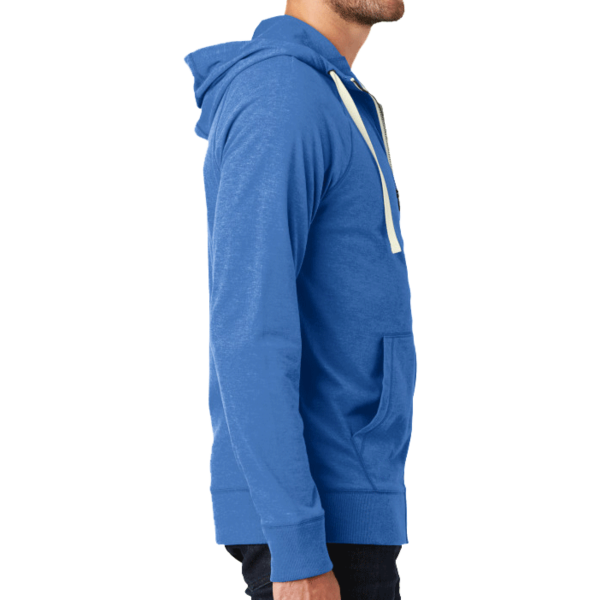 New Era Sueded Cotton Blend Full Zip Hoodie, Royal Heather, Right Sleeve view
