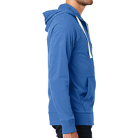 New Era Sueded Cotton Blend Full Zip Hoodie, Royal Heather, Right Sleeve view