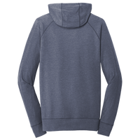 New Era Sueded Cotton Blend Full Zip Hoodie, True Navy Heather, Back view