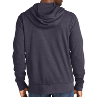 New Era Thermal Full Zip Hoodie, True Navy Heather, Back view