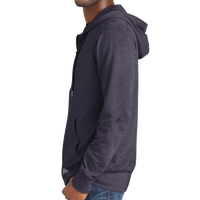 New Era Thermal Full Zip Hoodie, True Navy Heather, Left Sleeve view