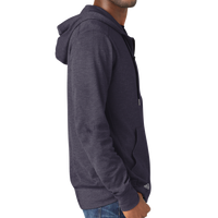 New Era Thermal Full Zip Hoodie, True Navy Heather, Right Sleeve view