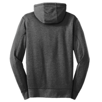 New Era Tri Blend Fleece Full Zip Hoodie, Black Heather, Back view