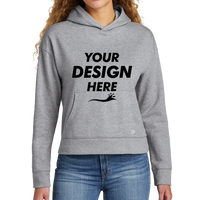 New Era Women's Comeback Fleece Pullover Hoodie, Athletic Heather, Front view, Mockup