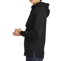 New Era Women's French Terry Full Zip Hoodie, Black, Left Sleeve view