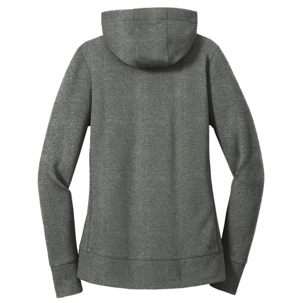New Era Women's French Terry Full Zip Hoodie, Black Twist, Back view