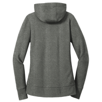 New Era Women's French Terry Full Zip Hoodie, Black Twist, Back view