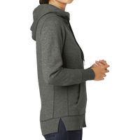 New Era Women's French Terry Full Zip Hoodie, Black Twist, Right Sleeve view