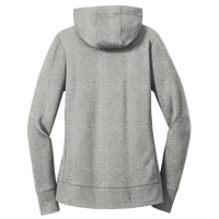 New Era Women's French Terry Full Zip Hoodie, Light Graphite Twist, Back view