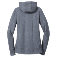 New Era Women's French Terry Full Zip Hoodie, True Navy Twist, Back view