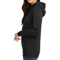 New Era Women's French Terry Pullover Hoodie, Black, Left Sleeve view