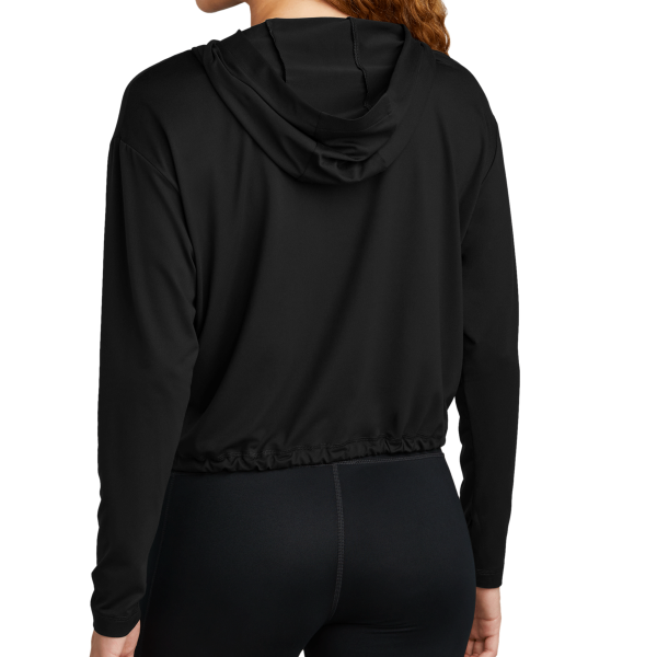 New Era Women's Power Long Sleeve Hoodie, Black, Back view