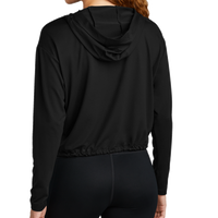 New Era Women's Power Long Sleeve Hoodie, Black, Back view