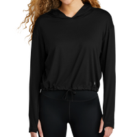 New Era Women's Power Long Sleeve Hoodie, Black, Front view