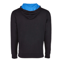 Next Level Apparel Unisex Laguna Hoodie Sweatshirt, Black / Turquoise, Back view