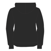 Next Level Apparel Unisex Laguna Sueded Hoodie Sweatshirt, Black, Back view