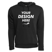 Next Level Apparel Unisex Laguna Sueded Hoodie Sweatshirt, Black, Front view, Mockup