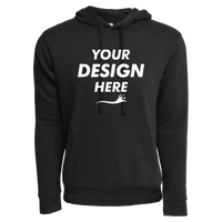 Next Level Apparel Unisex Laguna Sueded Hoodie Sweatshirt, Black, Front view, Mockup