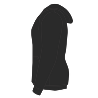 Next Level Apparel Unisex Laguna Sueded Hoodie Sweatshirt, Black, Left Sleeve view
