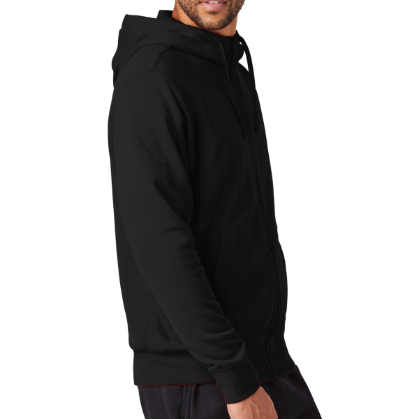 Nike Club Fleece Sleeve Swoosh Full Zip Hoodie, Black, Right Sleeve view