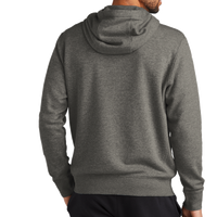 Nike Club Fleece Sleeve Swoosh Full Zip Hoodie, Charcoal Heather, Back view