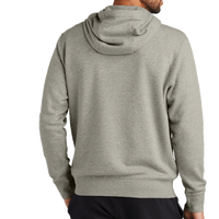 Nike Club Fleece Sleeve Swoosh Full Zip Hoodie, Dark Grey Heather, Back view