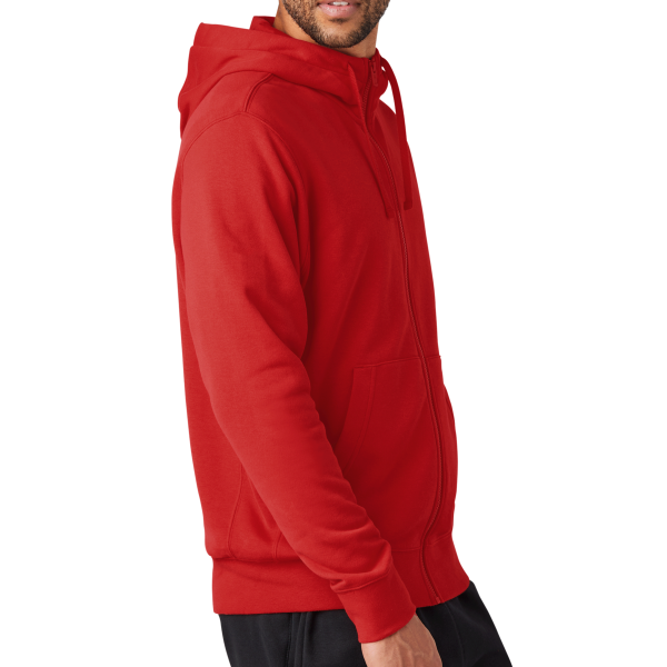 Nike Club Fleece Sleeve Swoosh Full Zip Hoodie, University Red, Right Sleeve view