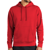 Nike Club Fleece Sleeve Swoosh Pullover Hoodie, University Red, Front view