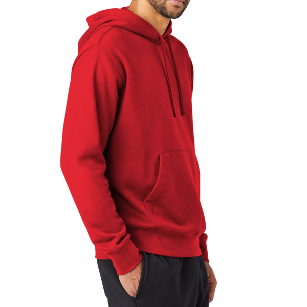 Nike Club Fleece Sleeve Swoosh Pullover Hoodie, University Red, Right Sleeve view