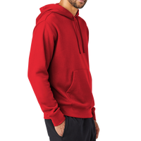 Nike Club Fleece Sleeve Swoosh Pullover Hoodie, University Red, Right Sleeve view