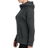 Nike Women's Tech Fleece Full Zip Hoodie, Anthracite Heather, Left Sleeve view