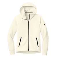 Nike Women's Tech Fleece Full Zip Hoodie, Pale Ivory, Front view