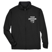 North End Men's Techno Lite Jacket, Black, Front view, Mockup