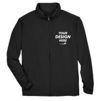 North End Men's Techno Lite Jacket, Black, Front view, Mockup