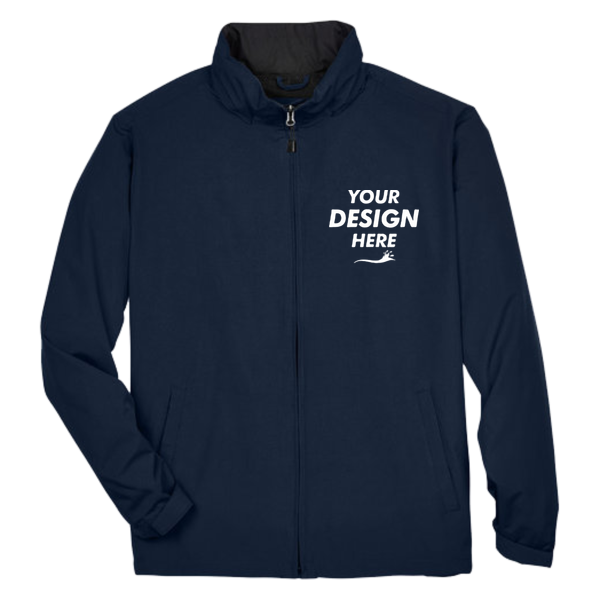 North End Men's Techno Lite Jacket, Midnight Navy, Front view, Mockup