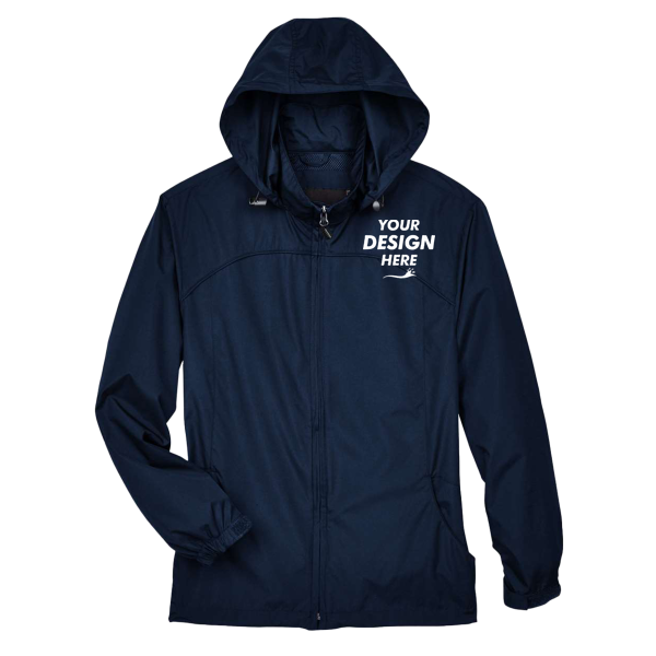 North End Women's Techno Lite Jacket, Midnight Navy, Front view, Mockup