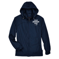 North End Women's Techno Lite Jacket, Midnight Navy, Front view, Mockup