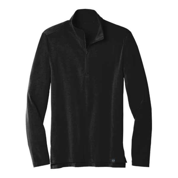 OGIO Limit 1/4 Zip, Blacktop, Front view