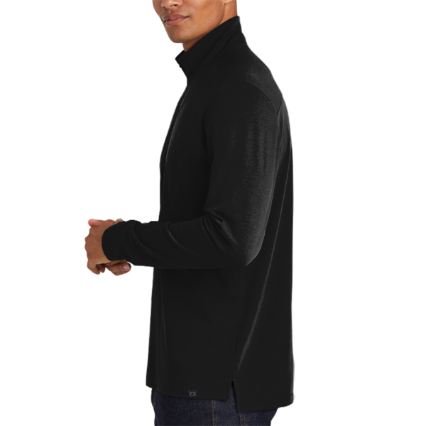 OGIO Limit 1/4 Zip, Blacktop, Left Sleeve view